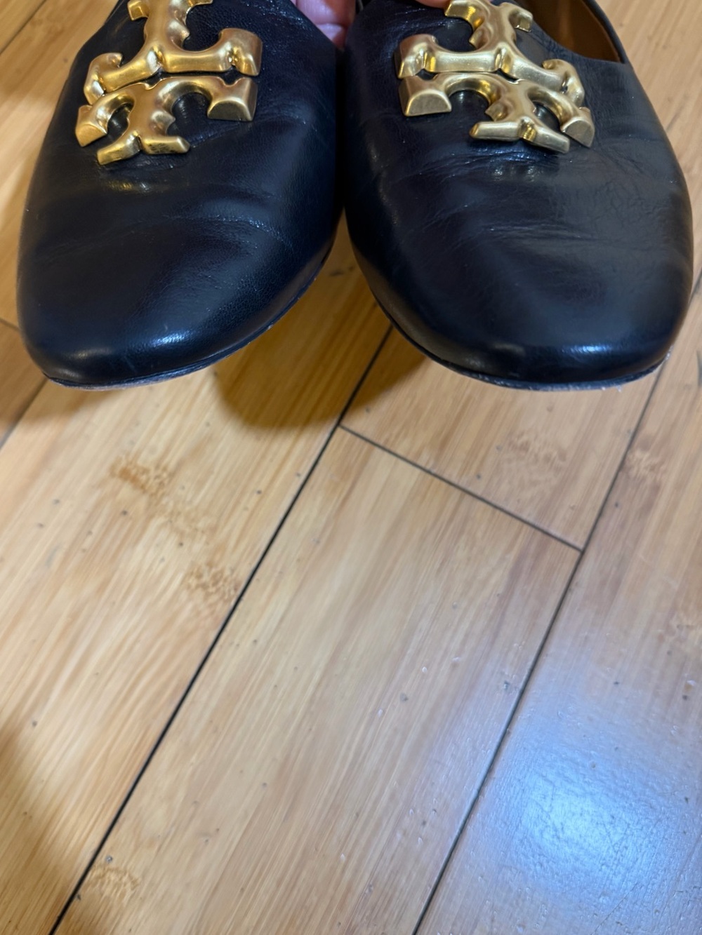 Tory Burch Eleanor Smoking Flat Loafer Black Size 9 - Picture 4 of 14